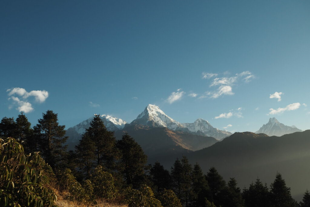 View of Annapurna I, Annapurna South, Machhapuchare from Poon Hill, Nepal